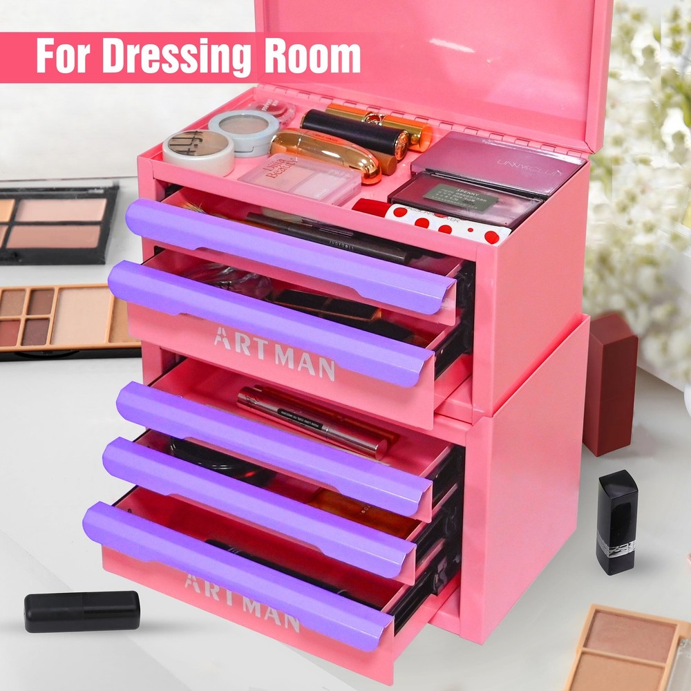 2+3Layer Drawer-Style Desktop Organizer Box,Office Desk Workstation Tool Storage