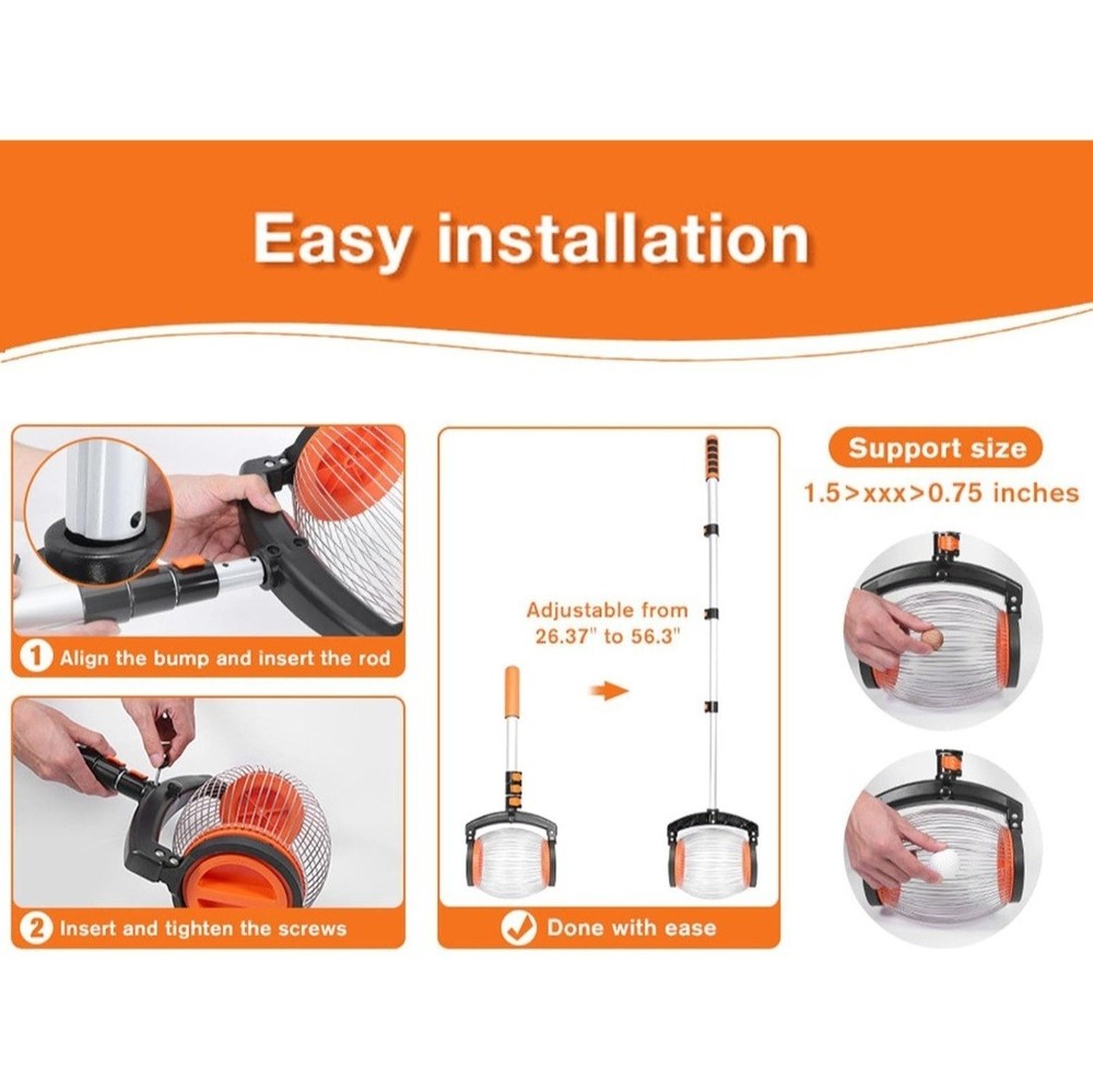 Nut Gatherer for Objects 3/4" - 1 1/2 " 1 Gallon Capacity
