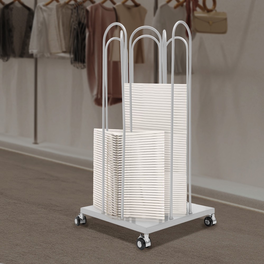 Hanger Storage Rack 4-in-1 Hanger Bracket With Rotating Casters Hanger Organizer