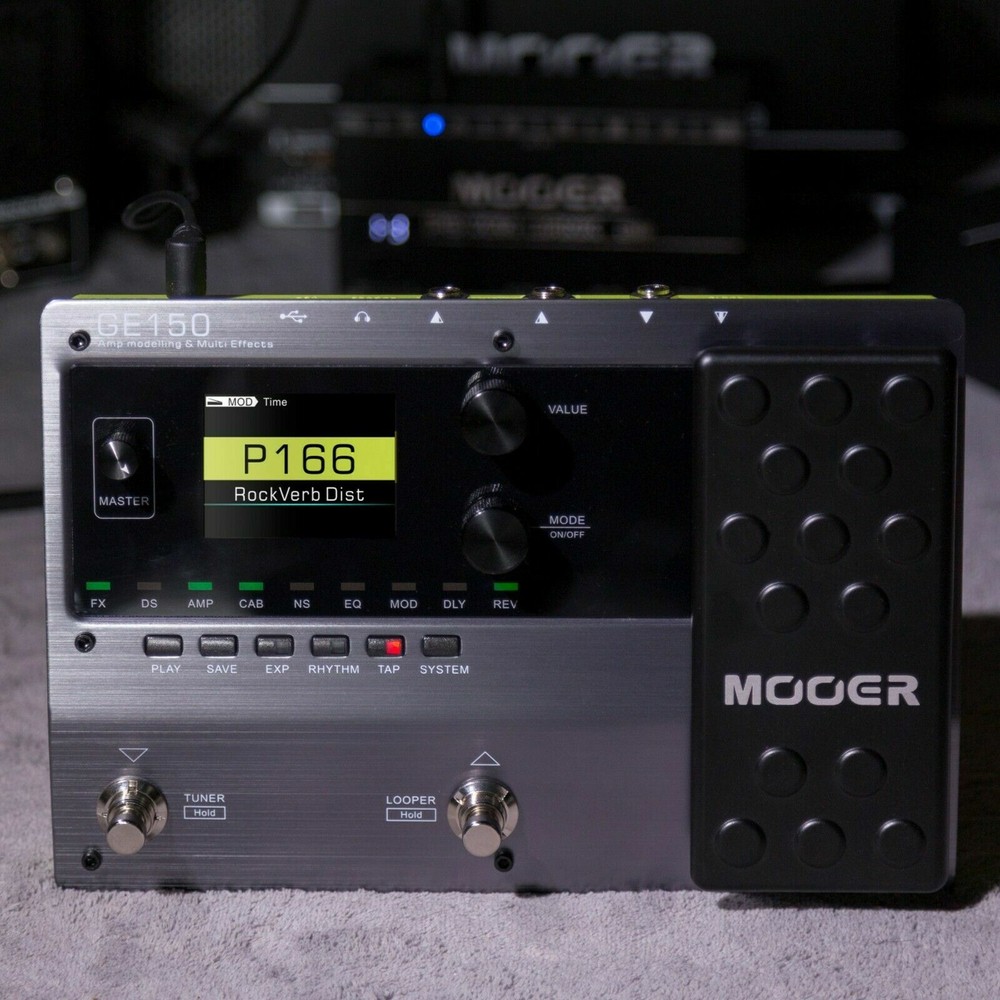 Mooer GE-150 Amp Modeling & Multi Effect Processor IR Looper Drums 151 Effects
