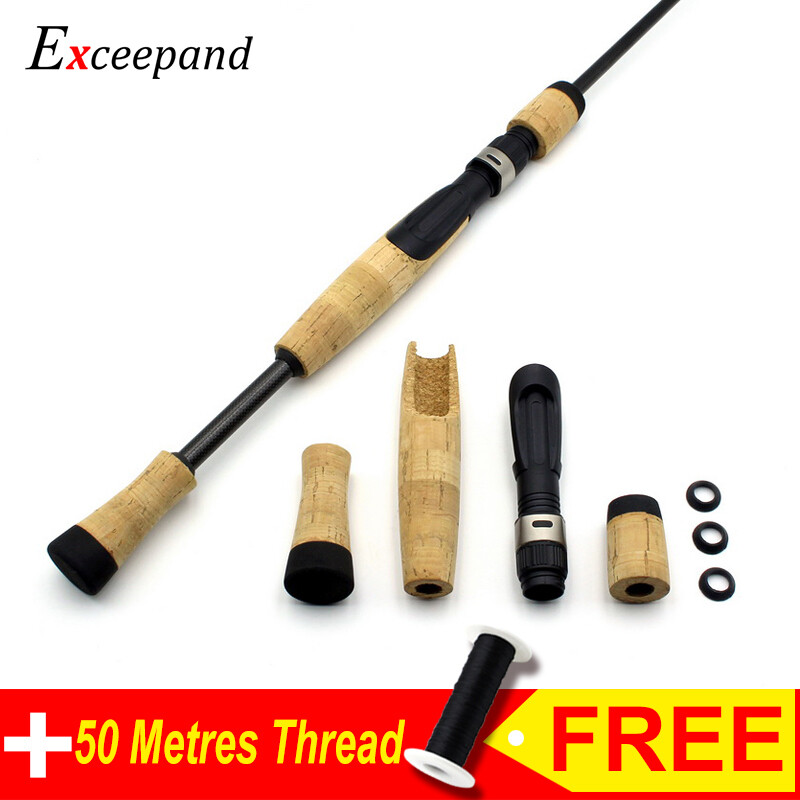 Composite Cork Spinning Fishing Rod Handle Split Handle Grips Replacement Parts