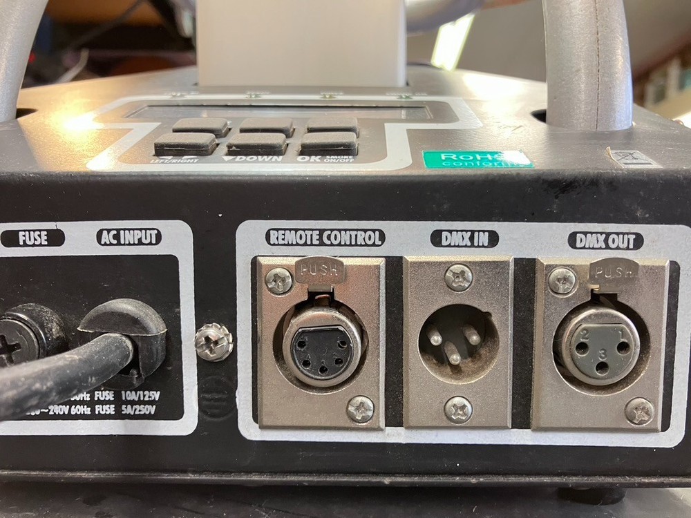 Fog Machine, Broken, As Is, Unknown Brand, DMX and Remote Control