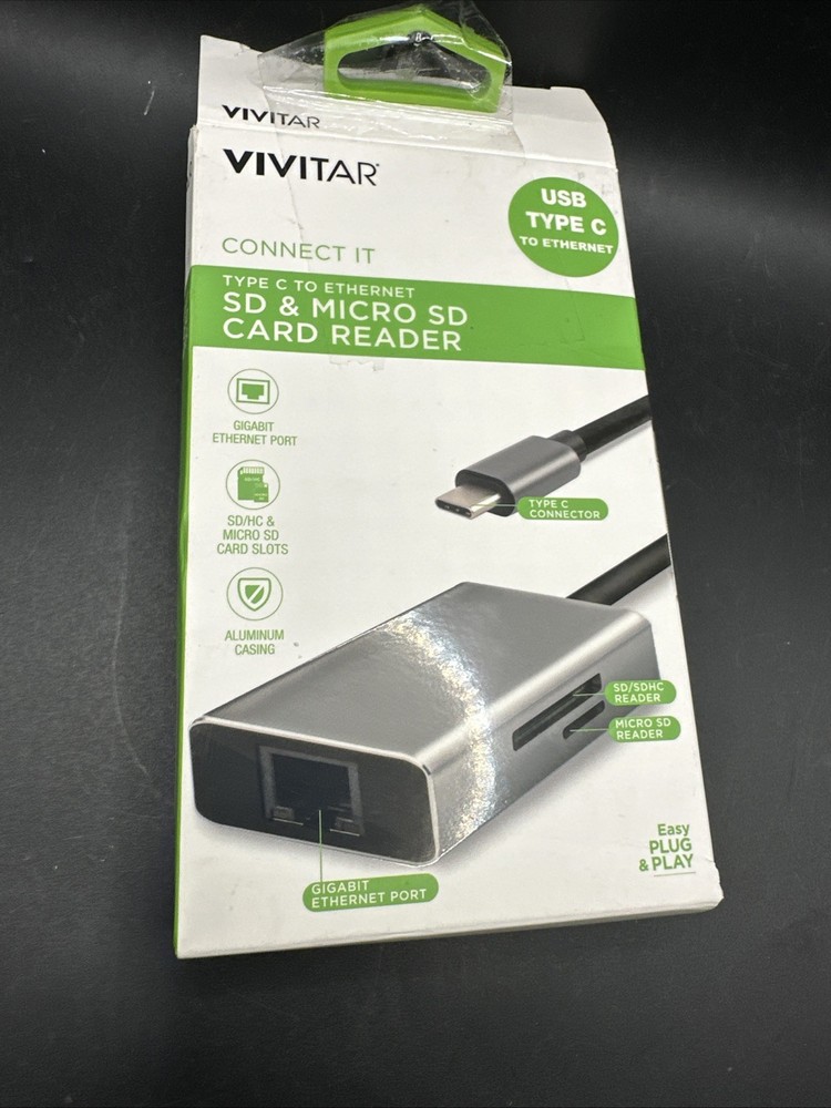 VIVITAR SD & MICRO SD CARD READER USB TYPE C