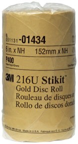 DISC 6" P400 GOLD PSA 175/ROLL MMM-1434