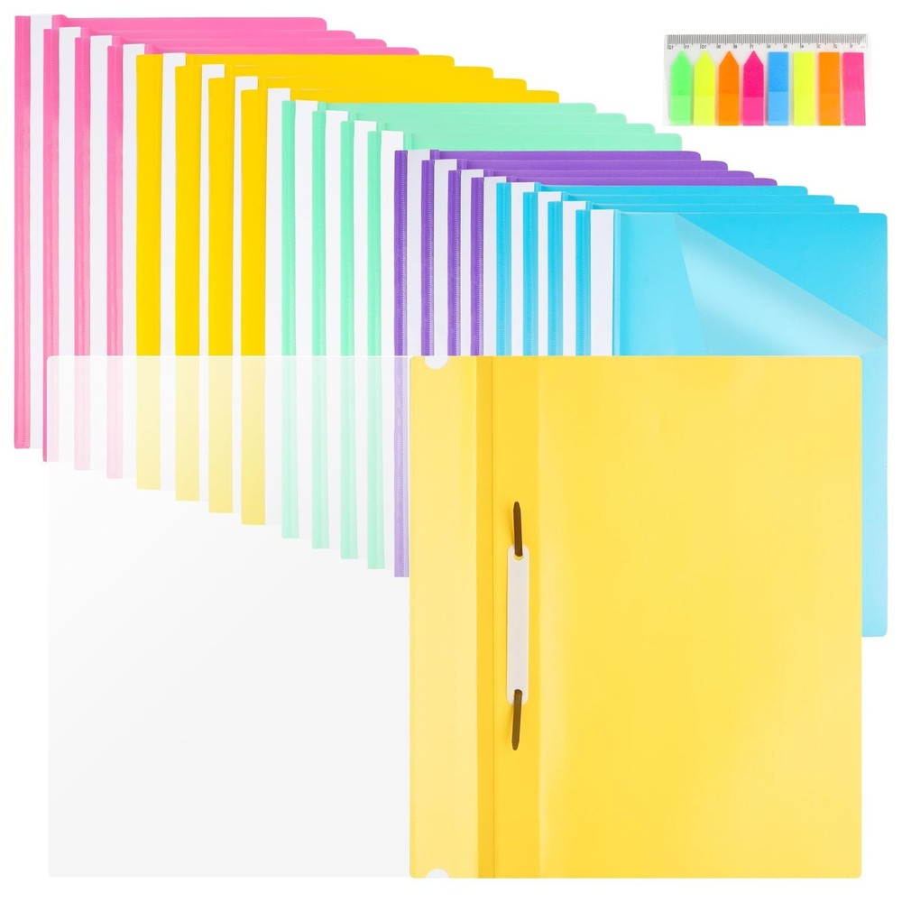 Geila 20 Pack Clear Front Report Covers, Binder, Plastic Report Folder with 2...