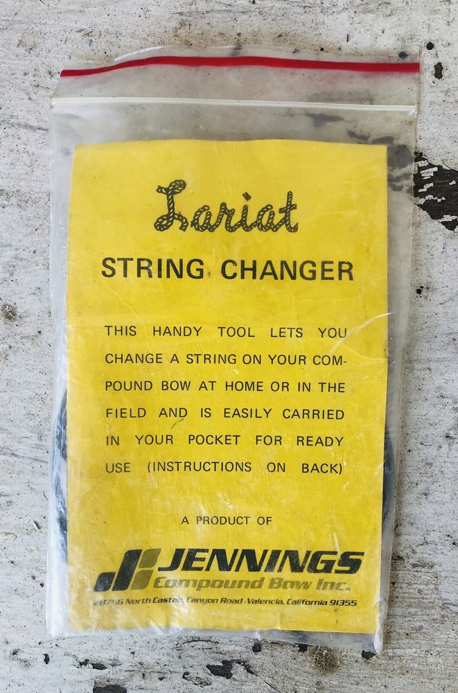 *LARIAT STRING CHANGER* Tool for Jennings Compound Bows NOS Unused in Pack