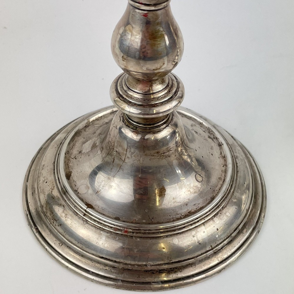 Vintage Solid Silver Asprey & Co Baluster Knopped Stems Candlesticks 16cm