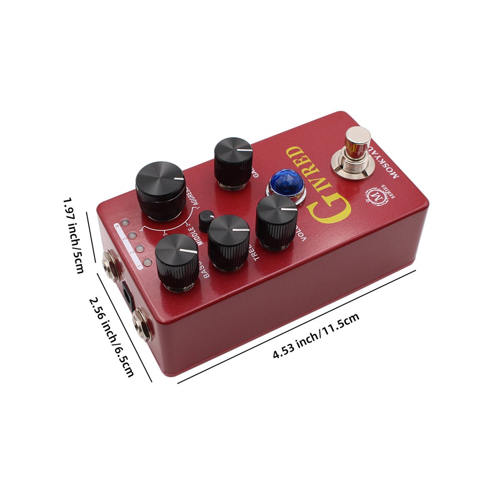 MOSKYaudio Compact Multi-Effects Pedal Preamp/Overdrive/Distortion 4 Models