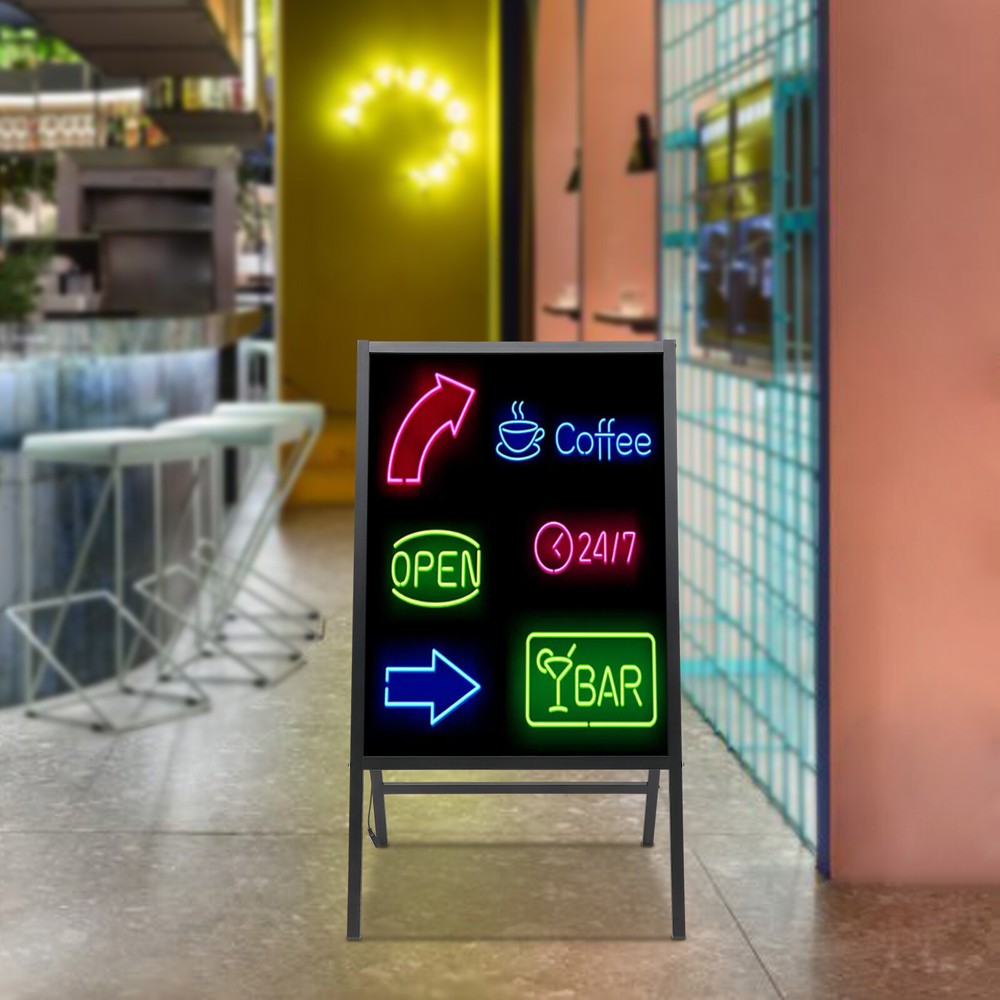 LED Message Writing Board Illuminated Erasable Lighted Chalkboard Menu Sign New