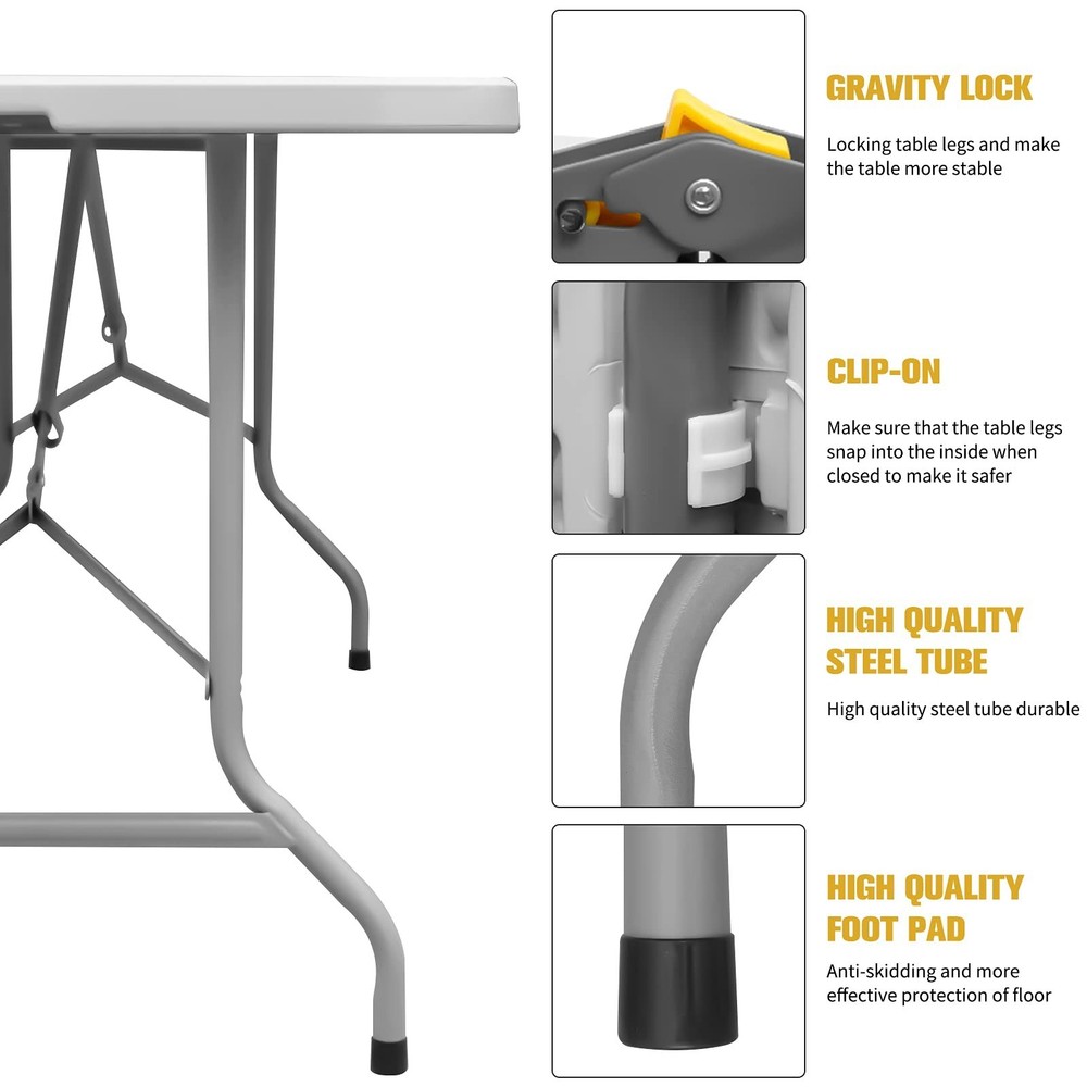 6FT Folding Table 1 Pack 6FT Folding Bench Seat 1 Pack