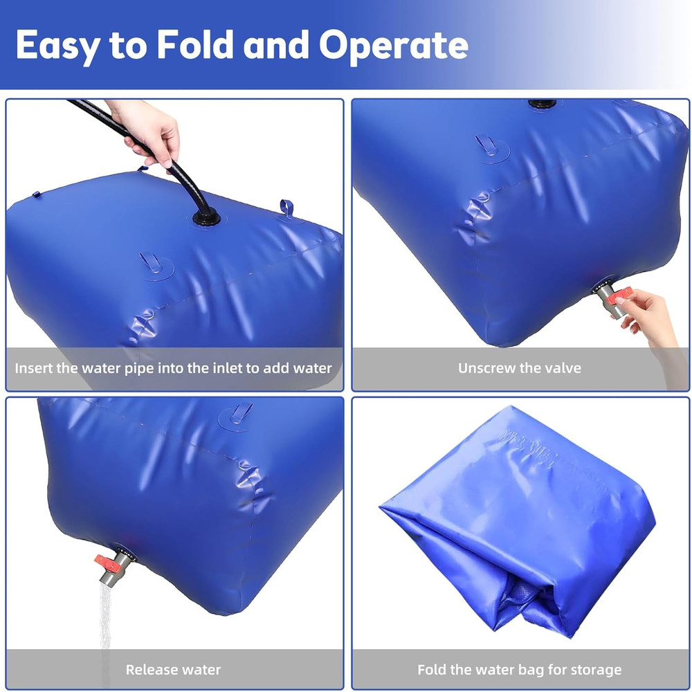 Water Storage Bladder Containers, Portable Large Capacity Foldable Water Bladder