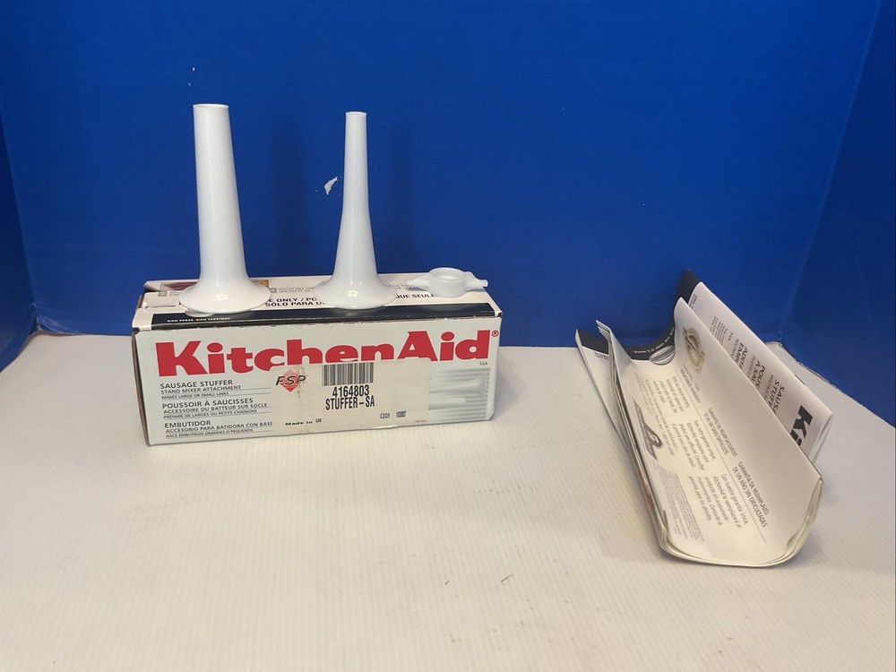 KitchenAid Sausage Stuffer Kit Model SSA (4164803) Use With Good Grinding Attach