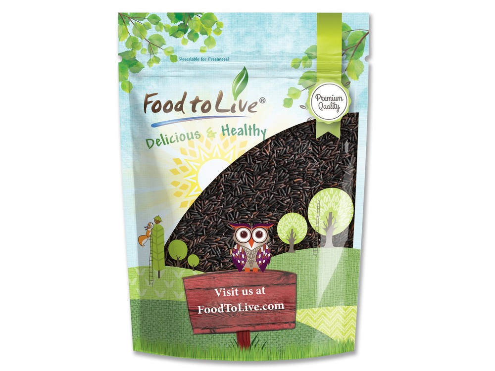 Black Rice — Whole Grain Rice, Medium-Grain Rice, Kosher, Vegan, Bulk