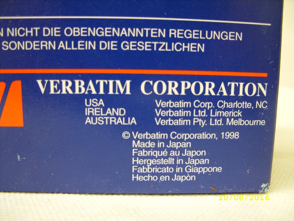 Verbatim Rewritable Optical Disk - # 92841 - 4.1GB - 5.25" - 512 Bytes - 5 PACK