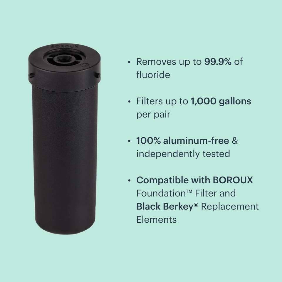 BOROUX Proactive Fluoride Filter Starter Kit- Fit's ALL Berkey units