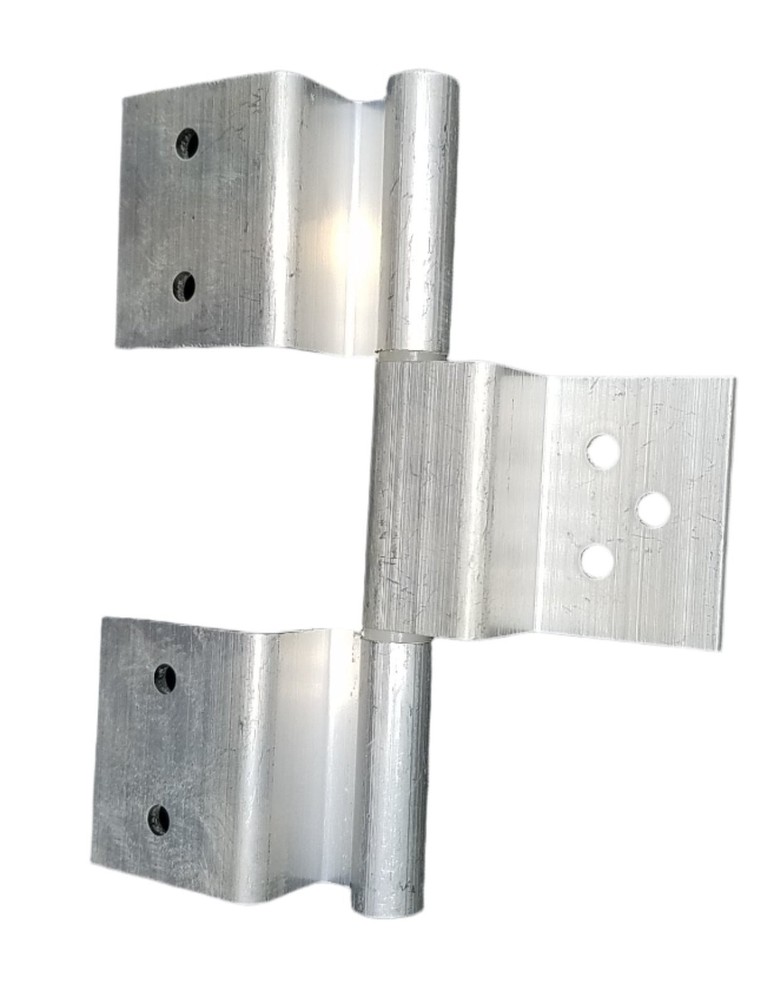 Jammy Three Leaf Aluminum Door Hinge in Raw Finish Stainless hinge pin