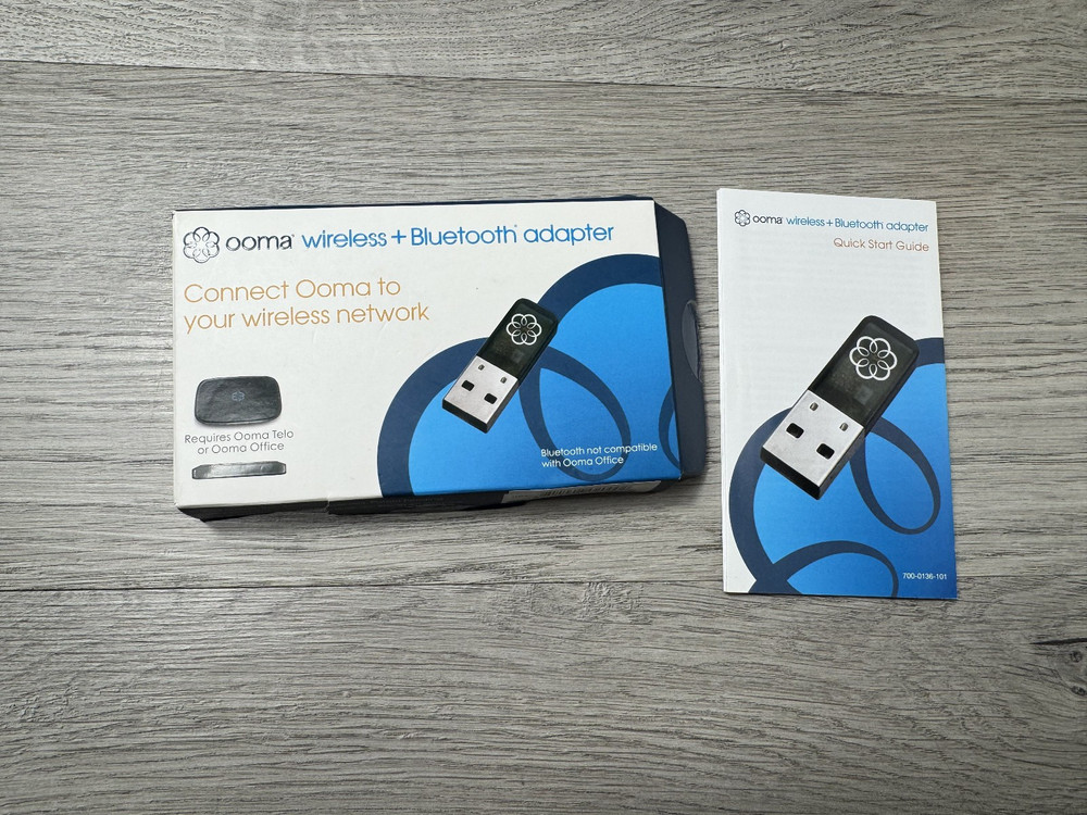 Ooma Wireless And Bluetooth Adapter Box Manual Usb
