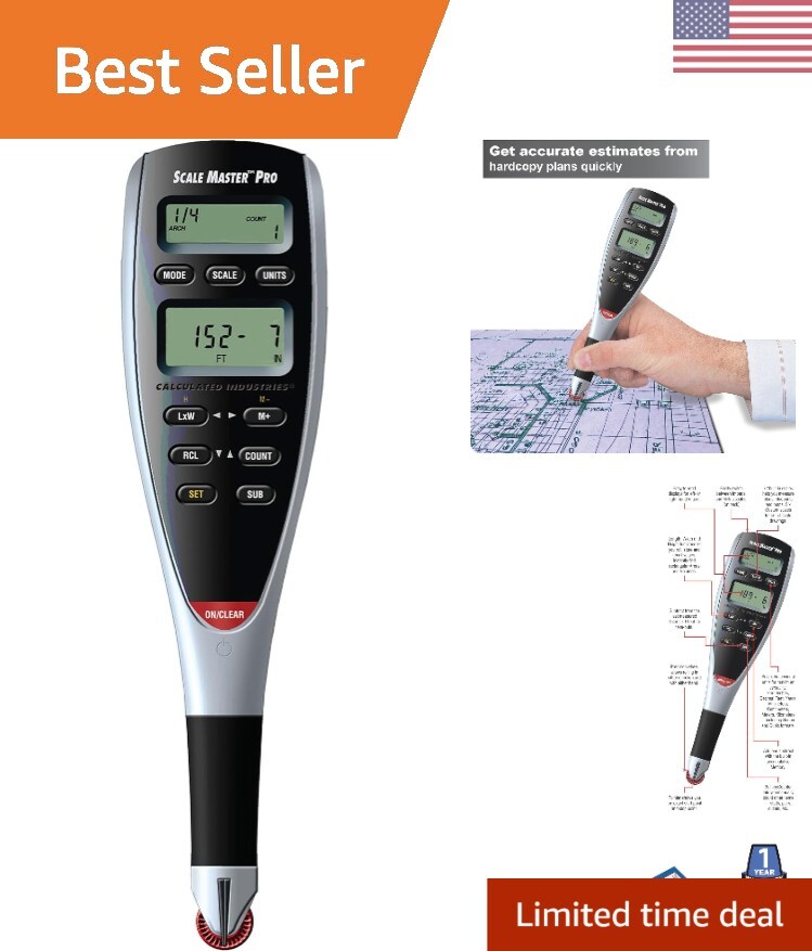 Scale Master Pro Digital Plan Measure Take-off Tool | 72 Built-in  Imperial, ...