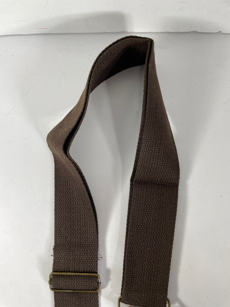 Fender 2" Dark Brown Cloth Guitar Strap with Leather Ends NEW!