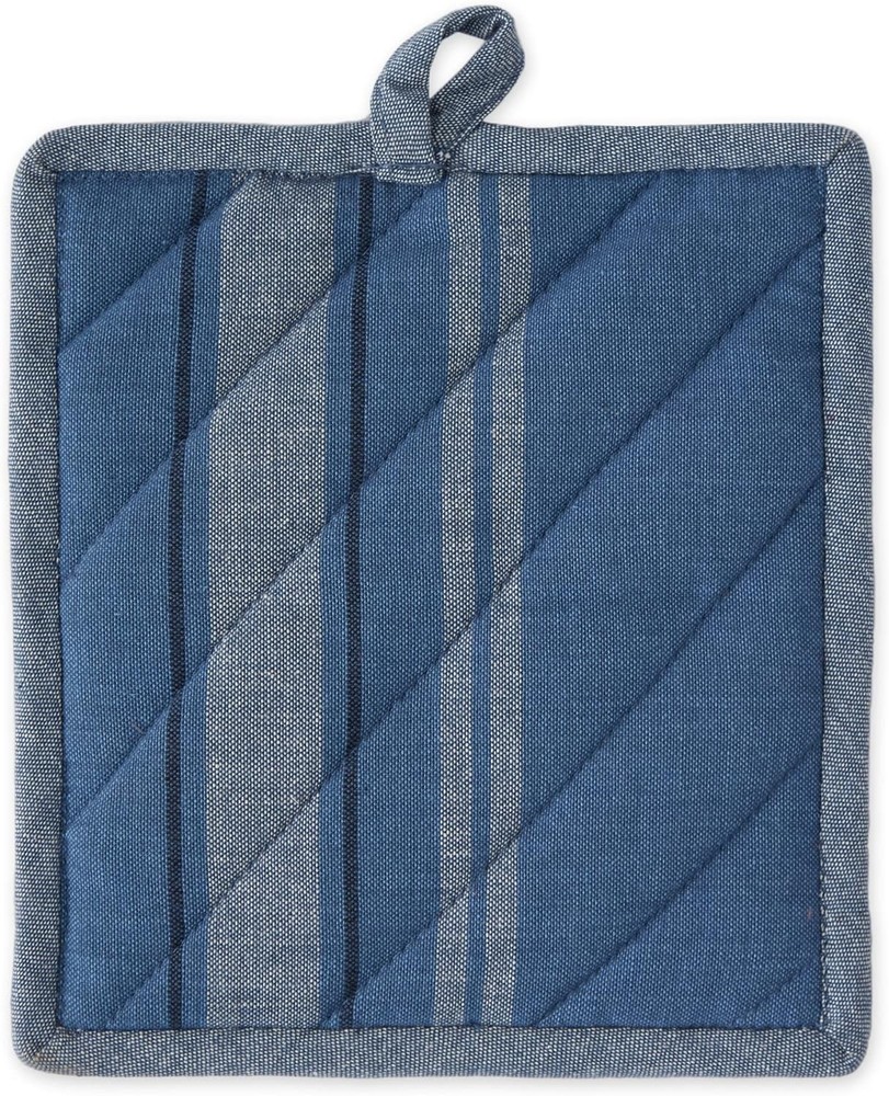 DII French Stripe, Kitchen Collection, Chambray Blue, Blue