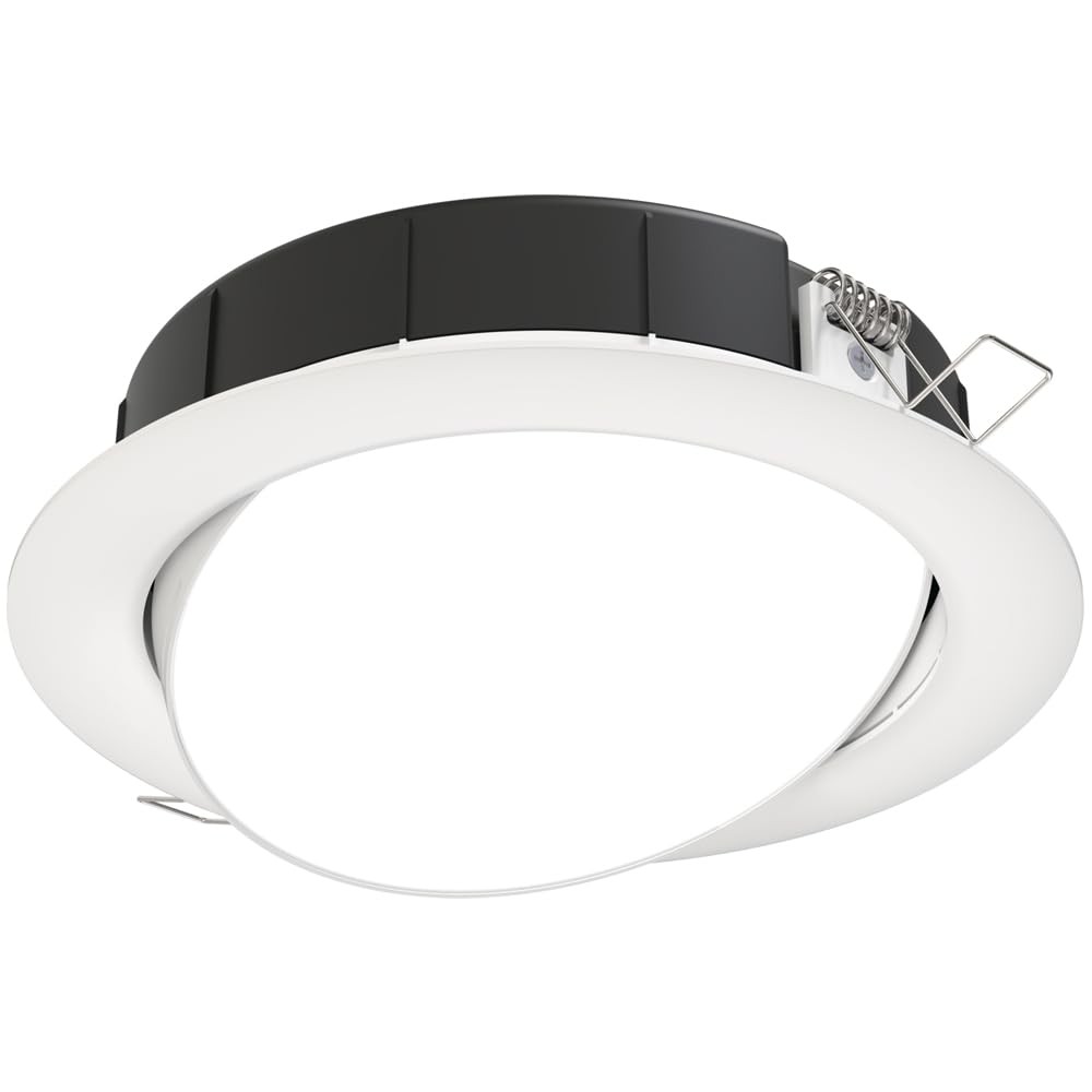 Juno LED Shower Light, Adjustable 6 Inch Wafer Downlight, Switchable Color Tempe