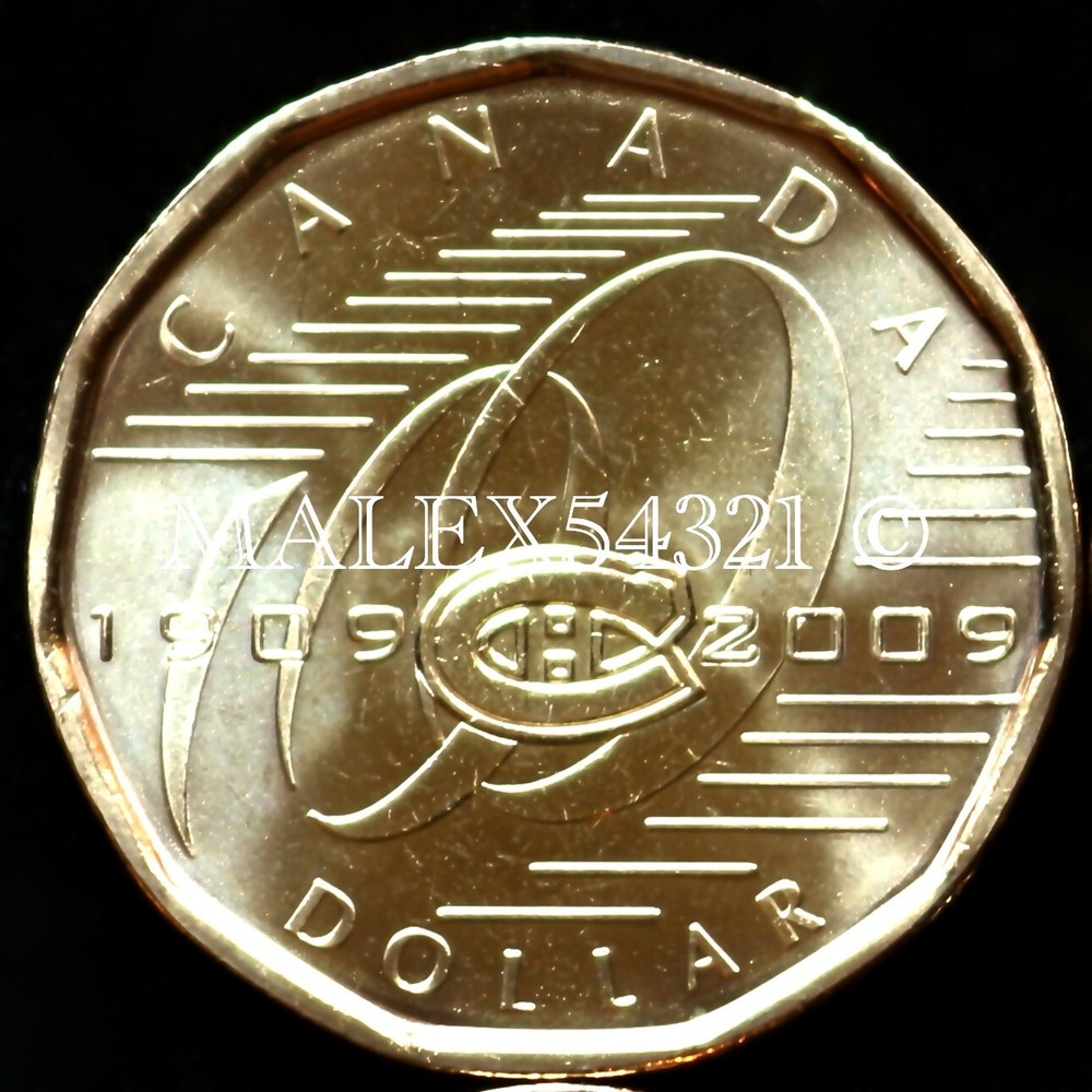 🇨🇦​ CANADA 2009 1 DOLLAR "MONTREAL CANADIENS" 1$ UNCIRCULATED