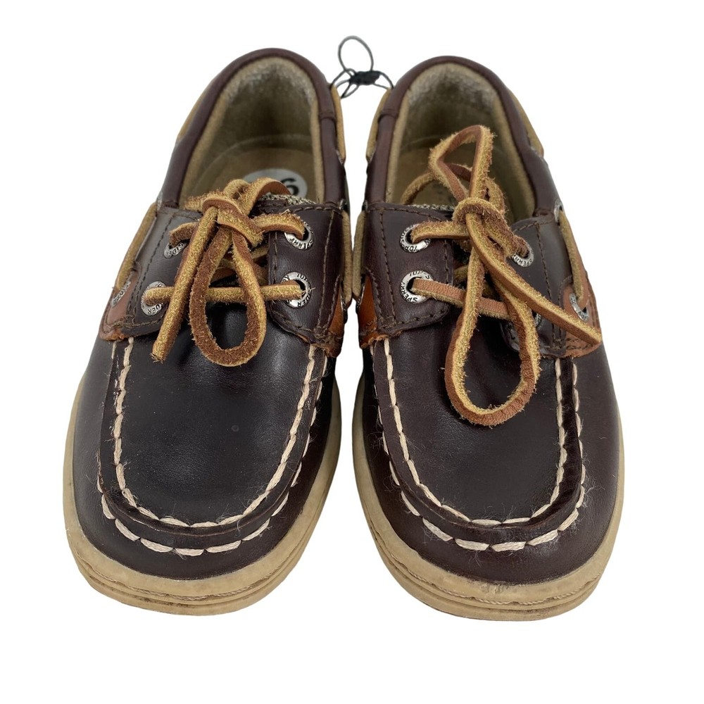 Sperry Boys Leather Bluefish Loafers Size 9.5