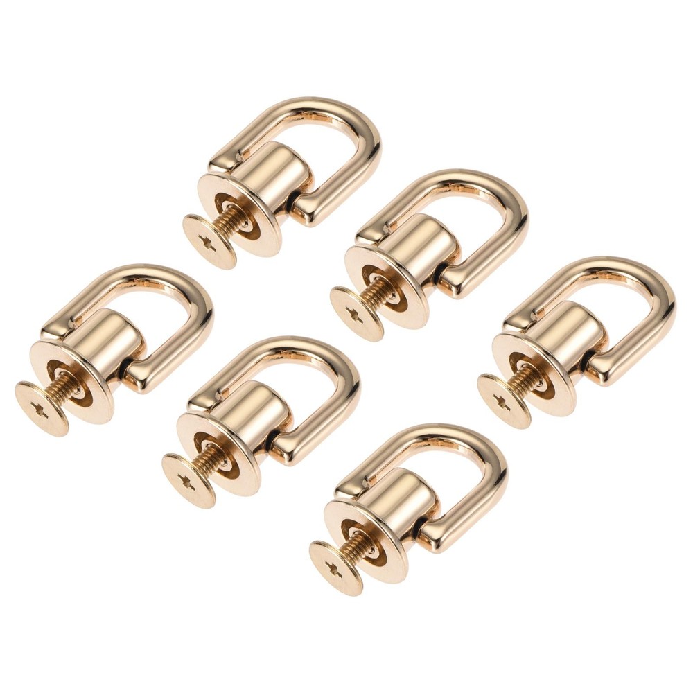12x10mm Ball Head Button Studs with D Light Ring Gold 6pcs