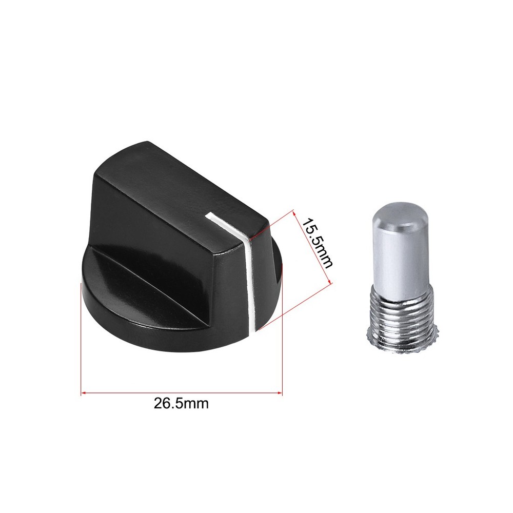 2pcs, 6mm Potentiometer Control Knobs For Guitar Acrylic Volume Tone Knobs Black