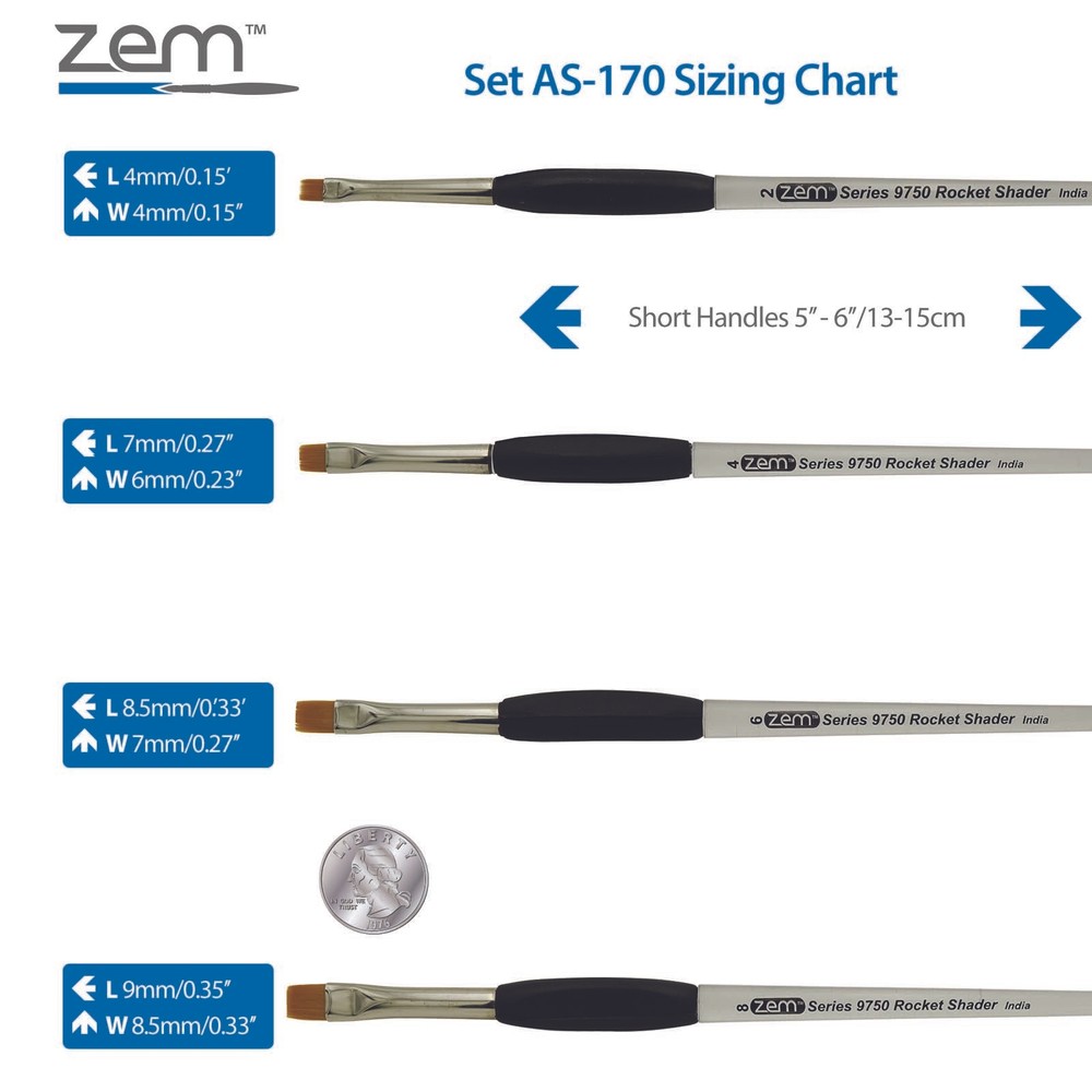AS-170 Rocket Gel Grip Short Shaders Set 4 pcs