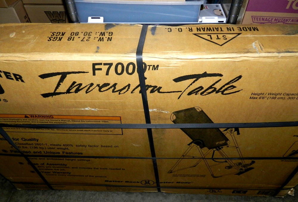 TEETER HANG UPS F7000 INVERSION TABLE NEW SEALED IN SHIPPER