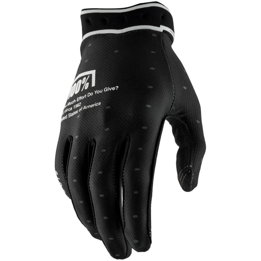100% Ridefit 2 Gloves - Black - Medium 10046-00002