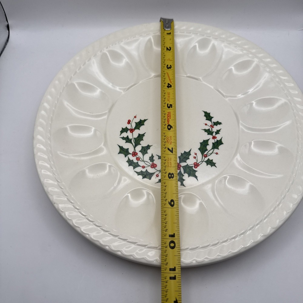 Royal China vintage Holly Deviled Egg Plate