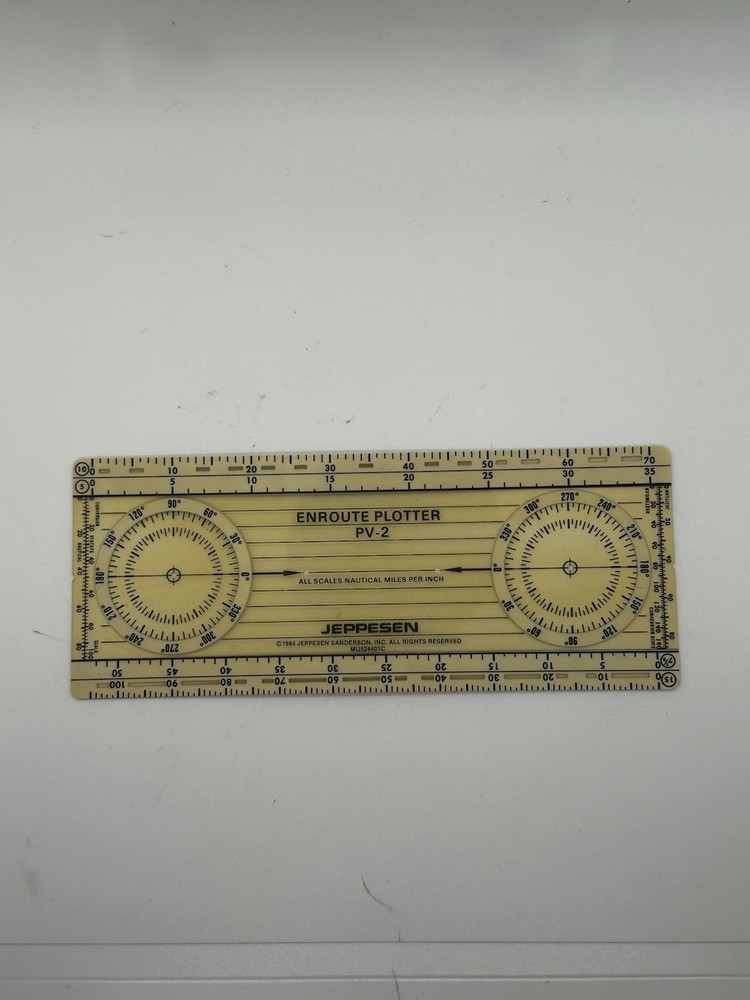 Jeppesen Enroute Plotter PV-2 Scale with Instructions Envelope Englewood CO