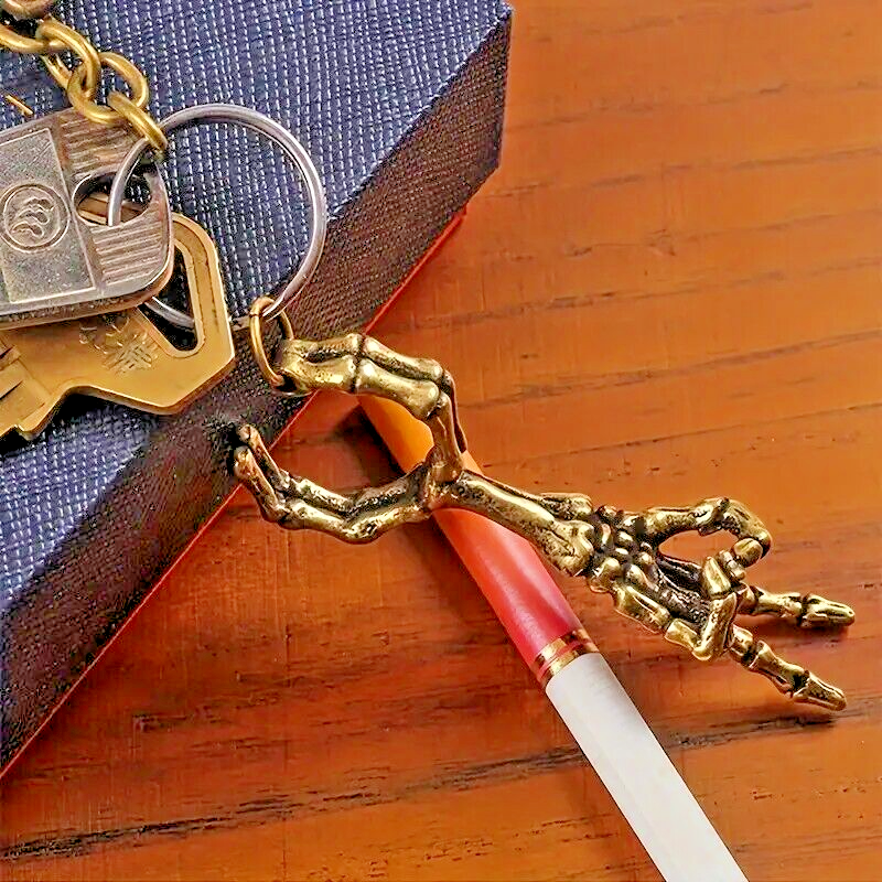 Vintage Skeleton Hand Cigarette Ring Holder, Smoking Accessory, Unique Design