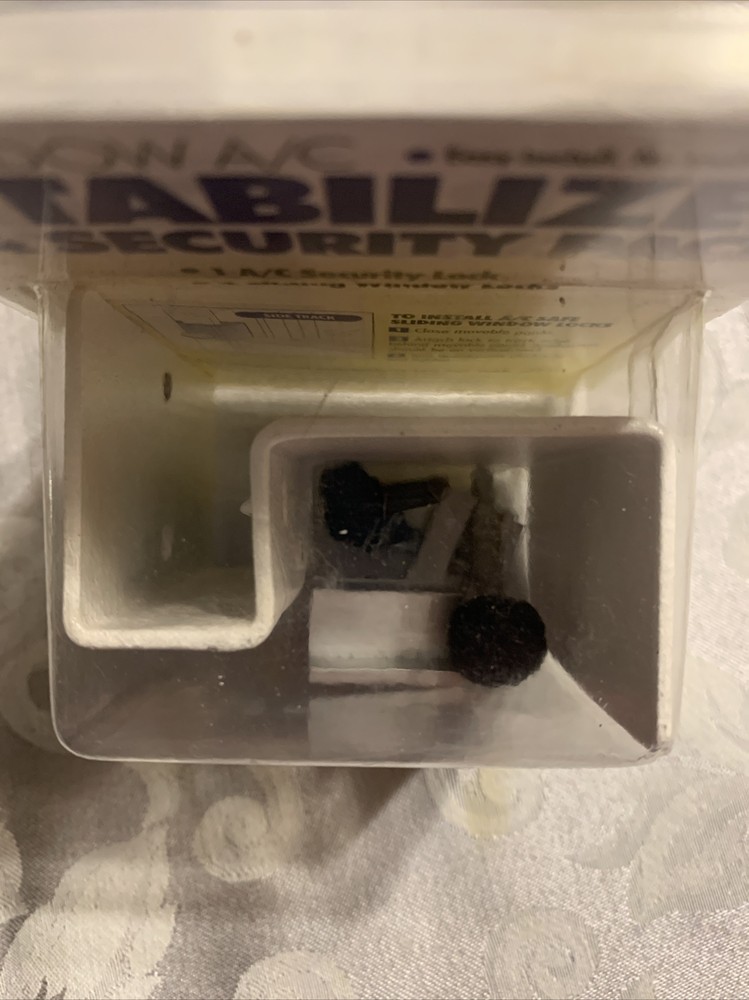 Window A/C Stabilizer, Safe Security Lock and Stability Pack, White, AC-702