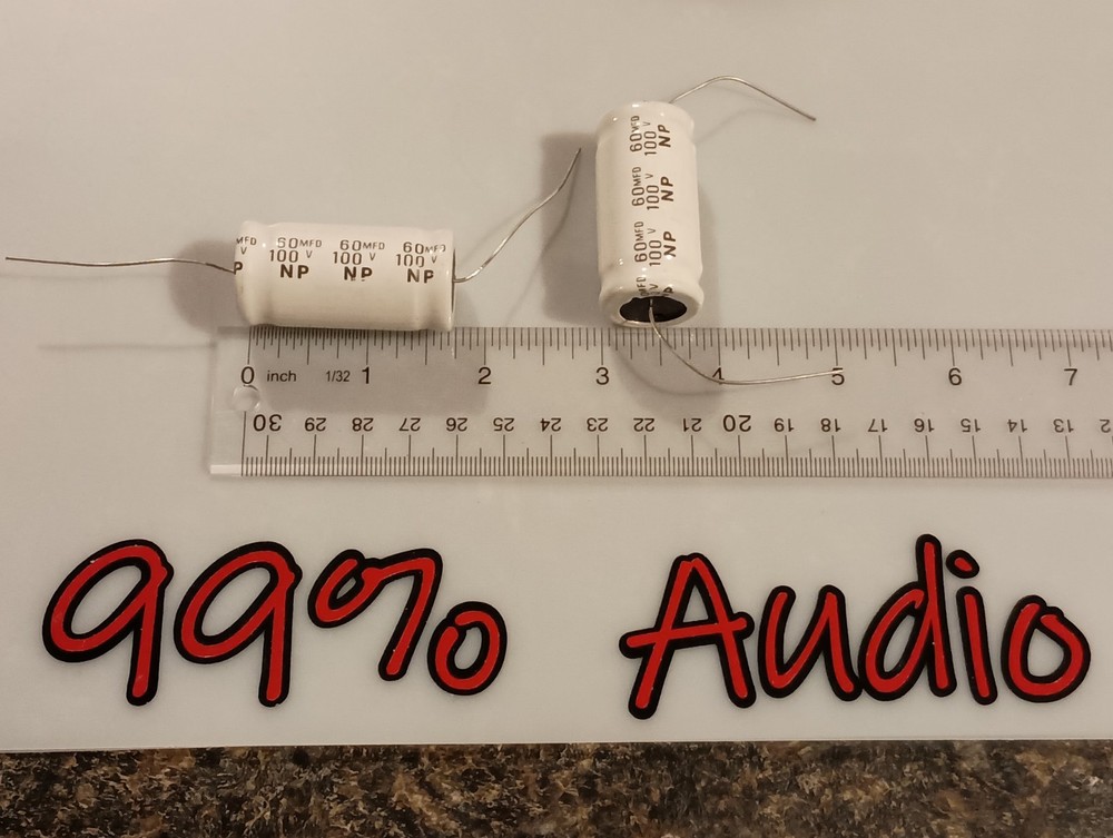 2x 60 uf 100v Np Electrolytic Capacitor For Speaker Crossover