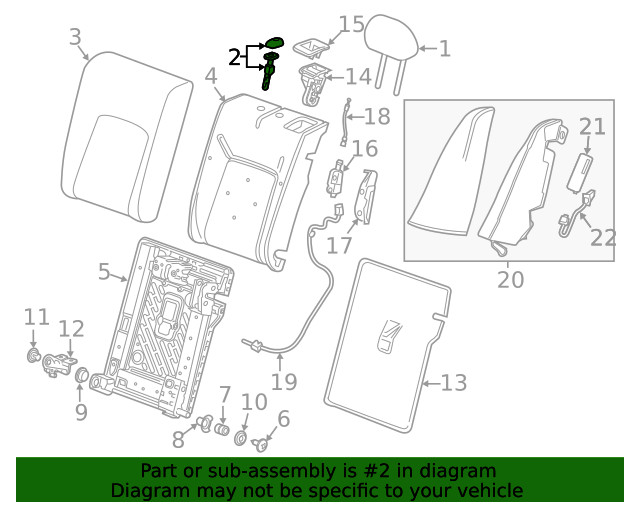Genuine GM Headrest Guide 84686163