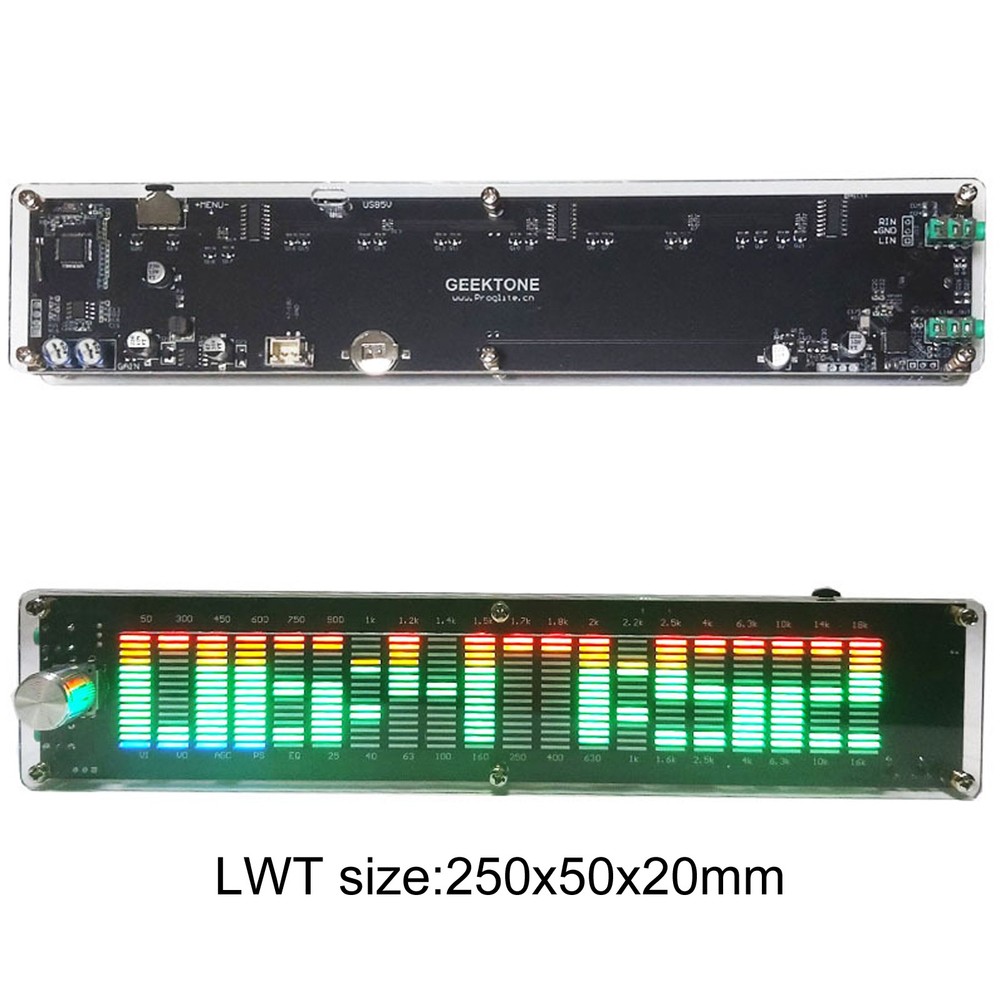 Music Spectrum Indicator DSP EQ VU Meter Audio Level LED Display USBOv