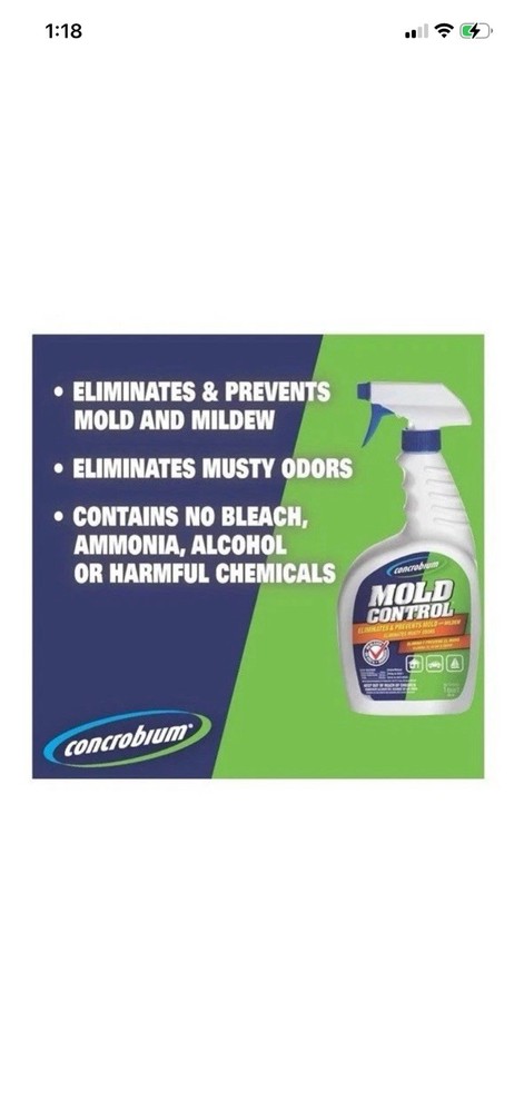 Concrobium Mold Control Liquid Unscented 1 Gallon EPA Registered Biodegradable