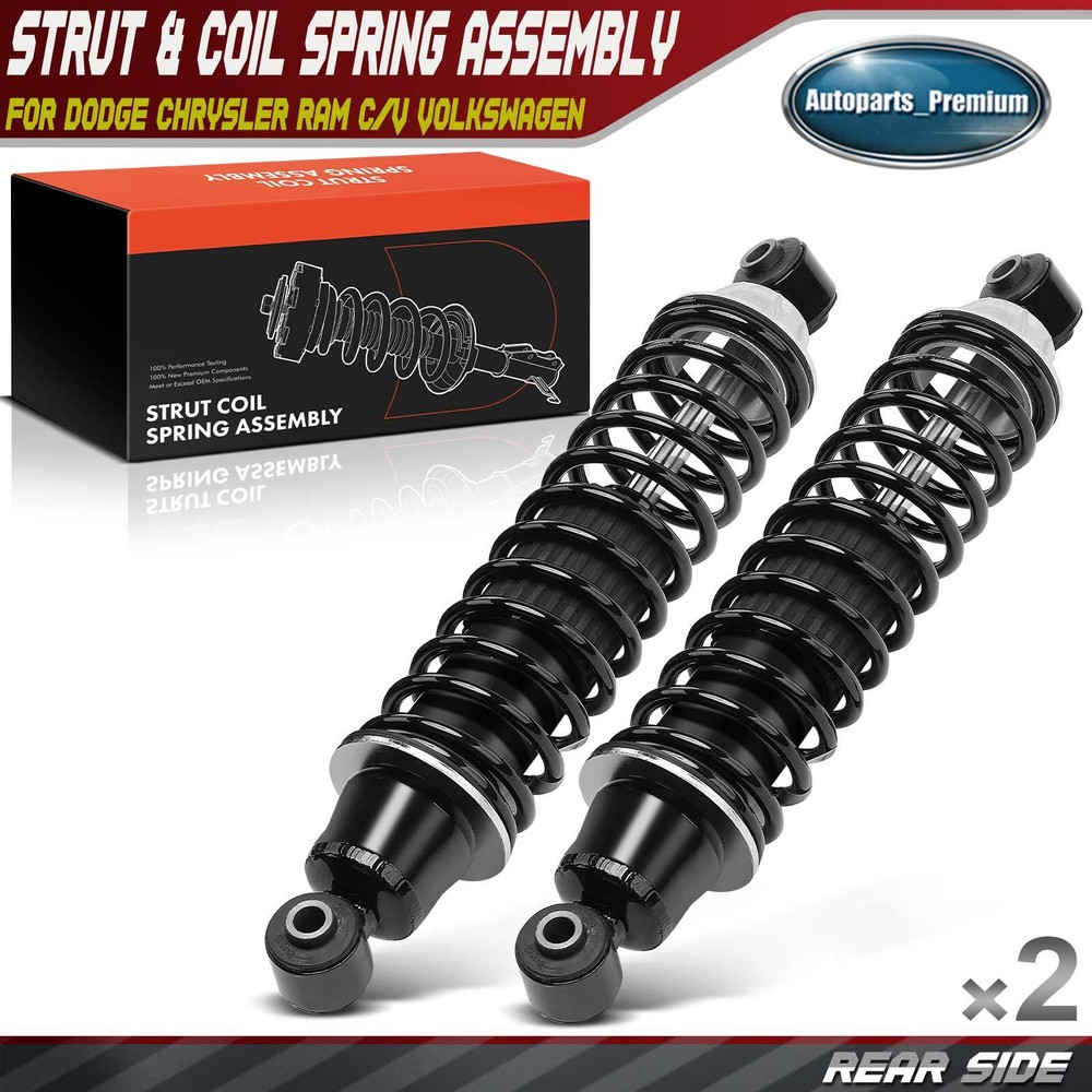 Rear Left & Right Complete Strut & Coil Spring Absorbers for Dodge Chrysler Ram