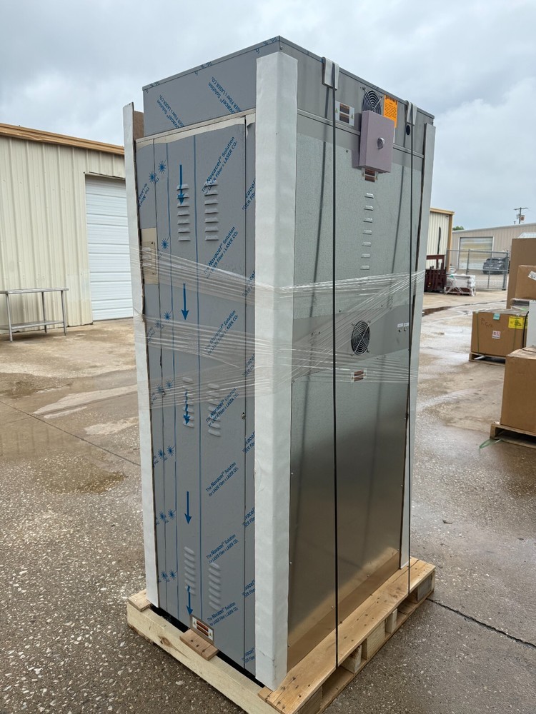 NU-VU QB-3/9 Electric Proofer Heated Oven Double Stack Merchandiser on Casters