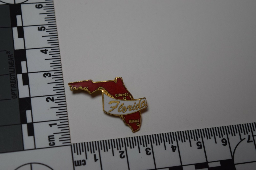 Florida US State Outline Enamel Pin