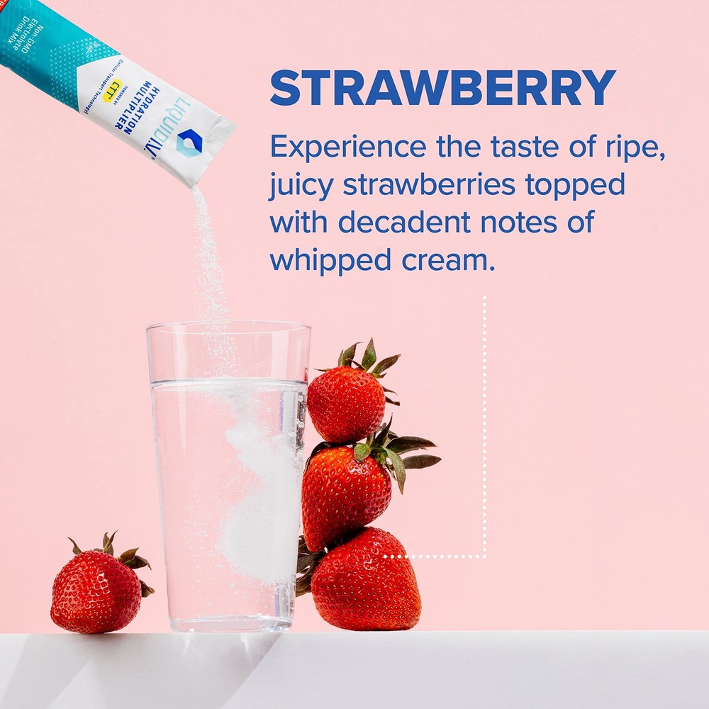 Liquid I.V. Hydration Multiplier - Strawberry - Hydration Powder Packets |