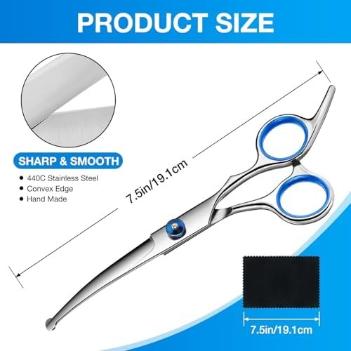 Dog grooming scissors curved trimming shears