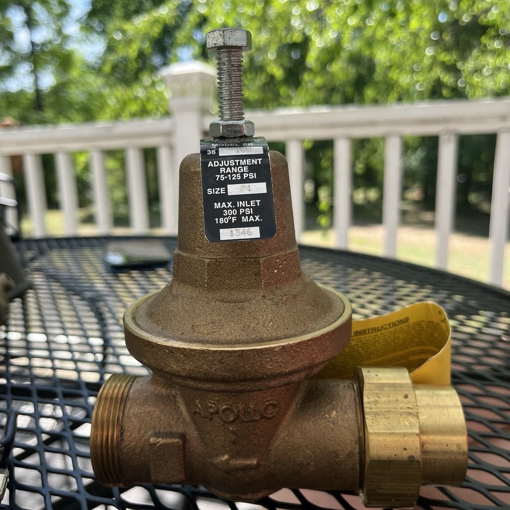 Apollo 36 Series 1" Pressure Regulator Valve 75-125 PSI Brass PR Model OB