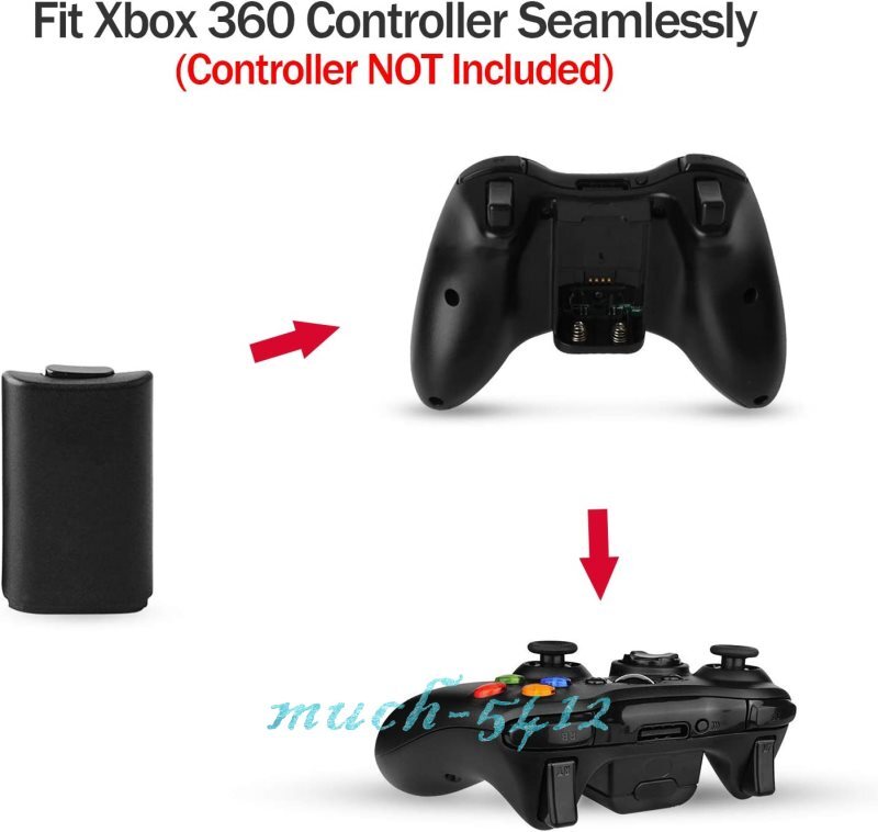 For Xbox 360 Wireless Controller AA Battery Pack Back Cover Shell Holder Case