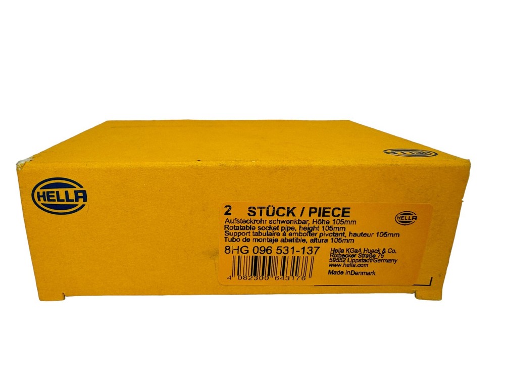 2x Hella holder rotating beam light pipe socket clip - on pipe SET