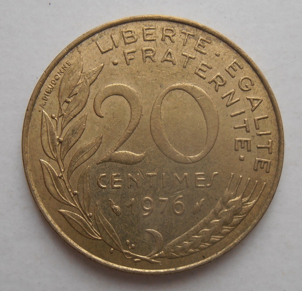 FRANCE 20 CENTIMES 1976