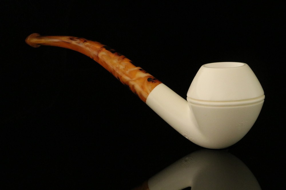 srv - Rhodesian Block Meerschaum Pipe with fitted case M2427